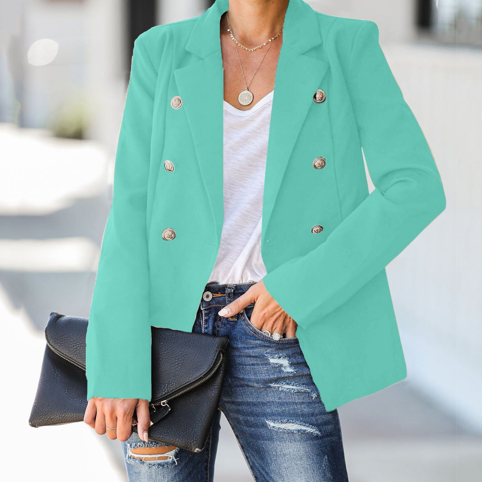 Blazer Jackets For Women Women'S Casual Light Weight Thin Jacket Slim