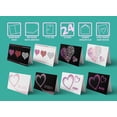 thumbnail image 4 of Better Office Products 24 Pack Glitter Heart Note Cards, Love Greeting Cards, 4 x 6 inch, 8 Extraordinary Metallic Foil Designs, Assorted Blank Note Cards, with Envelopes, 24 Count, 4 of 5