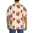 thumbnail image 3 of Pofeuu Popcorn Print Mens Casual Short Sleeve Shirts Beach Summer Spread Collar Pocket Tops Men's Casual Short-sleeved Shirt-4X-Large, 3 of 5