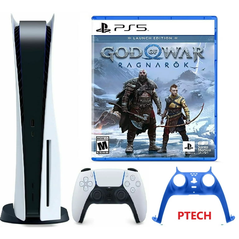 PS5 Console Sony Playstation 5 (Disc Edition), God Of War Ragnarok Bundle  Edition with extra 2 controllers 