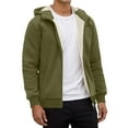 thumbnail image 6 of Vividxx Mens Jacket Solid Color Hooded Jacket With Pockets Drawstring Warm Zip Up Outerwear Coat For Casual Winter Long Sleeve, 6 of 6