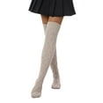 thumbnail image 1 of ITFABS Female Knitted Stocking, Solid Color Long Tube Socks Knee-High Socks, 1 of 9