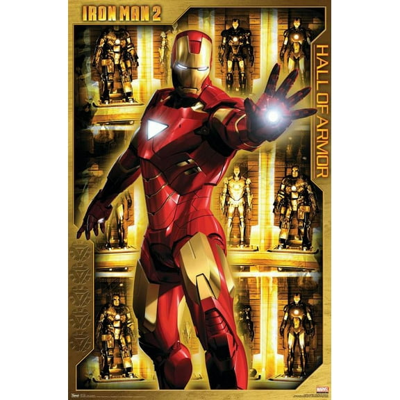 Marvel Cinematic Universe - Iron Man 2 - Hall of Armor Wall Poster, 22.375" x 34"