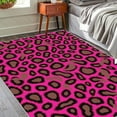 thumbnail image 3 of 1PC Pink Leopard Pattern Area Rug Local Rug, Lightweight Washable Easy-to-Tidy Carpet Mat Festival Gift, Suitable for Living Room, Bedroom, Dining Room, Bathroom, Office, Room Accessones, 3 of 8