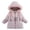 Pink, variant on Toddler Girls Winter Fa𝐮x F𝐮r Lined Hooded Coats Fleece Lined Lightweight Parka Baby Kids Sno𝐰 Puffer Down Jacket Outwear