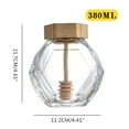 thumbnail image 5 of 12 oz Crystal Honey Jar with Dipper and Lid - Heat-Resistant Glass Beehive Honey Pot Dispenser for Store Honey and Syrup, 5 of 5