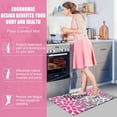 thumbnail image 3 of Kitchen Mats for Floor [2 PCS] Anti-Fatigue Kitchen Rugs Non Slip Washable, Boho Flower Waterproof Kitchen Decor Cushioned, Standing Floor Mats for Home/Office, 18''''x30''''+18''''x48''''(Deep Pink), 3 of 6
