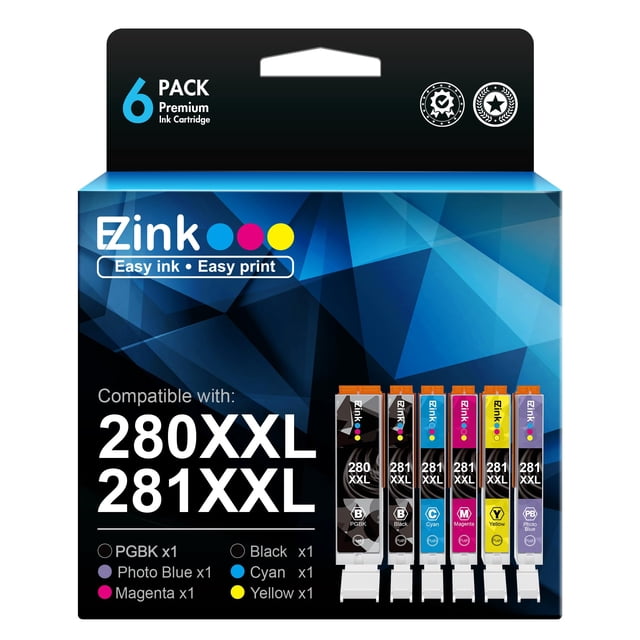 Cartucho de tinta E-Z Ink compatible para Canon PGI-280XXL CLI-281XXL