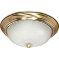 thumbnail image 1 of Nuvo Lighting 60239 - 3 Light (Medium Screw Base) 15.25" Flush Mount Antique Brass Finish with Frosted Swirl Glass Ceiling Light Fixture (60-239), 1 of 2