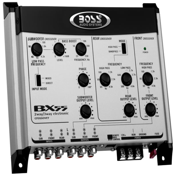 BOSS Audio Systems BX55 PreAmp Electronic Car Crossover 23 Way