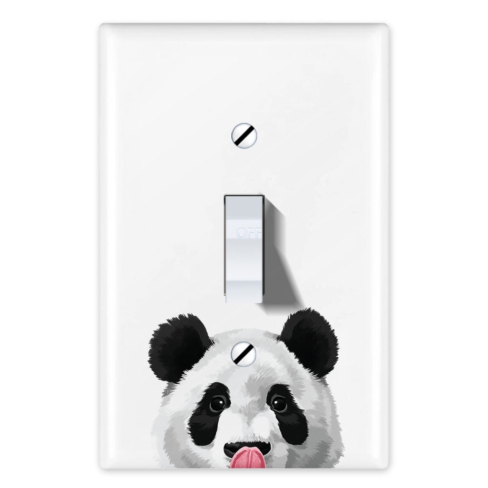 Wirester 1 Gang Toggle Light Switch Wall Plate Switch Plate Cover Animal Baby Panda Bear Walmart Com Walmart Com