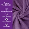 thumbnail image 4 of Casa Lino 2Pc Premium Bath Sheets (Extra Large) for Adults (72" x 36") - 100% Cotton, 400GSM, Ultra Absorbent (Purple), 4 of 6