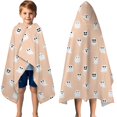 thumbnail image 3 of Minimalist Halloween Ghost Pattern Hooded Bath Towel，50"x30" for Ages 3 To 12 Kids, Quick Dry Lightweight Soft Microfiber Hood Beach Towel Cover Up for Kids, 3 of 7