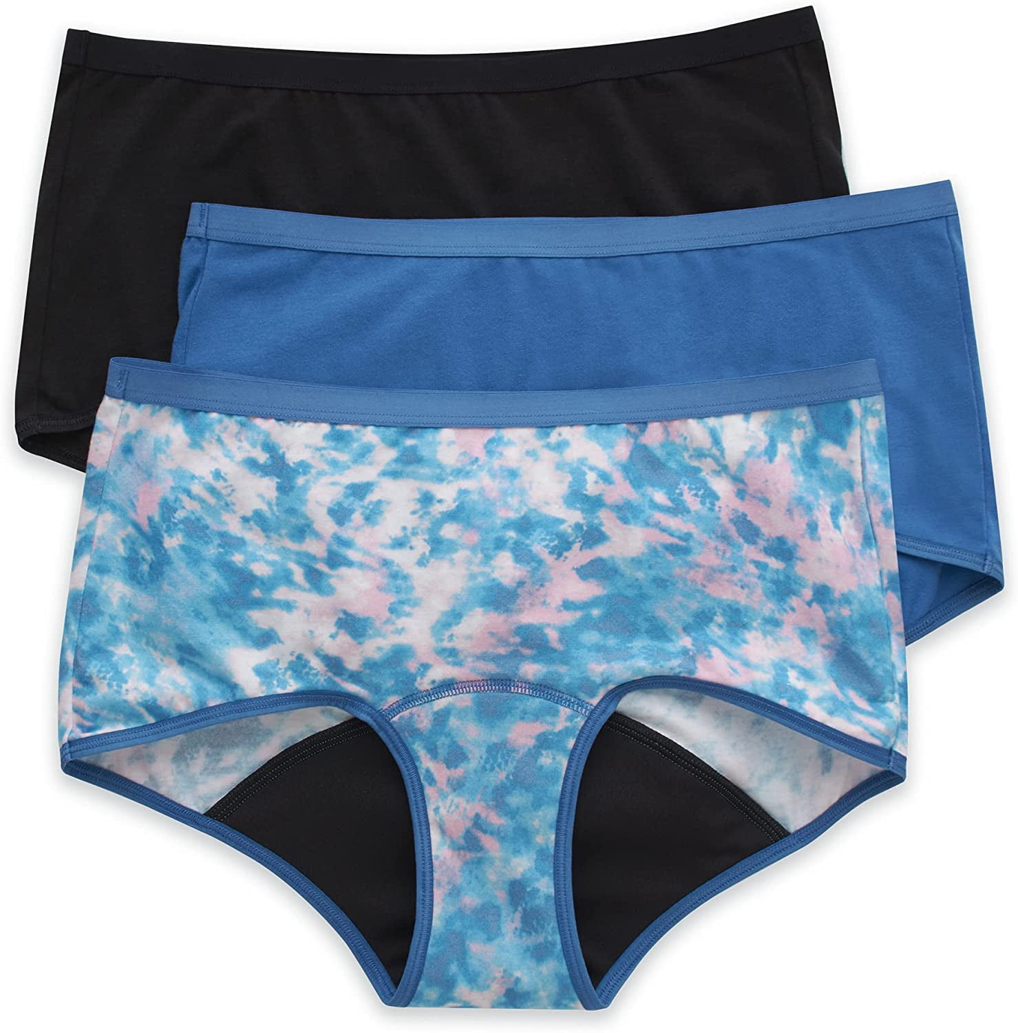 "Hanes Women's Comfort, Period. Boy Shorts Panties, Postpartum and