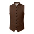 thumbnail image 3 of Kiijoy Boys Mandarin Collar Vest Single Waistcoat Sleeveless Jacket, Sizes 2-14, 3 of 4