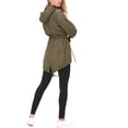 thumbnail image 2 of Plus Size Trendy Lightweight Parachute Cotton Hooded Jacket Fishta Olive 1X, 2 of 8