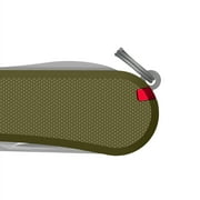 Swiss Tech 12 in 1 Multitool with G10 Handle Key Ring Attachment, Olive