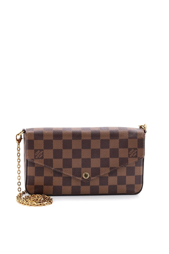 Pre-Owned Felicie Pochette Damier By Rebag