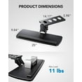 thumbnail image 2 of Under-desk keyboard tray, 360-degree adjustable ergonomic sliding keyboard and mouse tray, 2 of 4