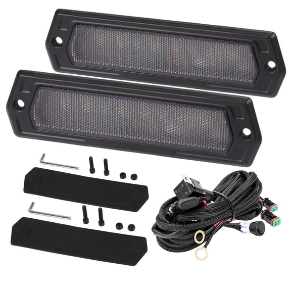 7 Inch 120W CREE LED Flush Mount, Flood Diffusion Beam Light Bar fits Truck Pickup SUV UTV ATV Boat 2 Pieces