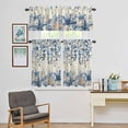 thumbnail image 4 of Kitchen Window Curtains Valance and Tier Set, Vintage Shells Sea Stars Rod Pocket Tier Curtain Valance Set, Eucalyptus Leaves on Letter Light Filtering Cafe Curtains for Bedroom Living Room, 4 of 9