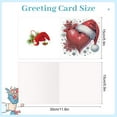 thumbnail image 2 of 6pcs Diamond Painting Kit Greeting Cards Christmas Heart Theme 5D Handmade Art Birthday Holiday Gift Cards with Envelopes, 2 of 7