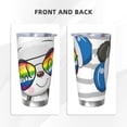 thumbnail image 3 of KLL Panda with Sun glasses Print 40oz Stainless Steel Insulated Car Cup with Spillproof Lid - Keep Your Drink Hot or Cold on the Go-Straw Two-piece Set, 3 of 8