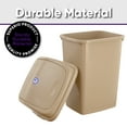 thumbnail image 4 of Superio Large Plastic Kitchen Trash Can 13 Gallon Beige Swing Top Trash Can with Lid, 52 Qt Garbage Can, 4 of 5