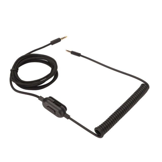 Cable de sonido en espiral macho de 3,5mm a macho de 3,5mm, reemplazo de Cable en espiral con resorte para auriculares para Logitech GPRO GPRO G233 G433