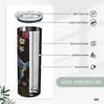 thumbnail image 6 of PAYOHTO Humming Bird and Flowers Embroidery 20 Oz Stainless Steel Mug Tumblers Cup for Men Women Insulated Slim Thin Travel Tumbler, 6 of 7