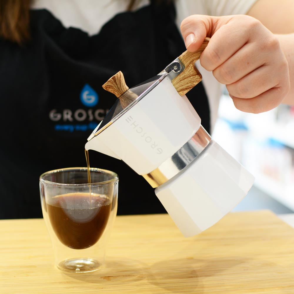 GROSCHE Milano Stone Stovetop Espresso Coffee Maker and TURIN Glass  Espresso Cup Set, Blue - Yahoo Shopping