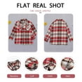 thumbnail image 4 of ONLYSHE Women Shacket Jacket Blouse with Pockets Flannel Plaid Top Shirt Coat Lapel Long Sleeve Tartan Outerwear, 4 of 8