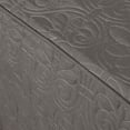 thumbnail image 6 of Izzovium Dark Grey Queen Bedspread Set, 3 Piece Quilted with Pleated Corners, 60x80 Inches, Microfiber Split Corner Design, 6 of 14