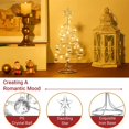 thumbnail image 3 of Lámpara de árbol de Navidad, árbol de Navidad en espiral de cristal con estrella brillante, luz de árbol de Navidad plateada de 10 pulgadas que funciona con pilas con soporte de metal para decoración, 3 of 5