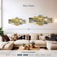 thumbnail image 3 of Elephant Stock Urban Walkway Wall Art - Horizontal Multi Panel Canvas - Living Room Wall Decor - Abstract Multi Panel - Gray And Yellow Decor By Silvia Vassileva - 42" x 19", 3 of 4