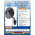 thumbnail image 5 of Outdoor Fan - Wall Mount Fan - Misting Fan | Patio Misting, Restaurant Patio misting, Warehouse Cooling | Oscillating Fan - Stainless Steel Misting Fan Ring & Nozzles Included, 5 of 5