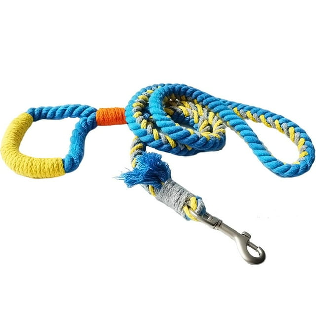 Correa Suave para Perros Sunnimix Correa de cuerda de tracción para perros Tricolor azul