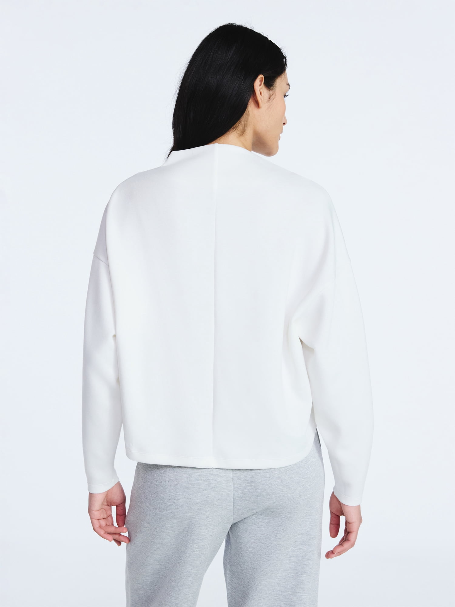 Scoop Women's New Scubaknit Zip Neck Top, Sizes XS-XXL