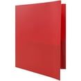 thumbnail image 4 of JAM Paper Plastic 2 Pocket School POP Folders with Metal Prongs Fastener Clasps, Red, Bulk 96/Pack, 4 of 5