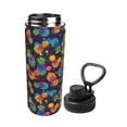 thumbnail image 2 of Pofeuu Colorful Pineapples1 Print 18oz Sports Insulated Kettle Stainless Steel Vacuum Water Bottle Leakproof Sport Flask, 2 of 7