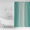 thumbnail image 2 of Ombre Shower Curtain, 66" x 72", Teal Green Gradient Waterproof Bathroom Curtain Washable Shower Curtain Set with 12 Hooks, 2 of 6