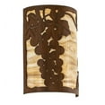 thumbnail image 3 of Meyda Tiffany 213910 Grape 2 Light 12" Tall Wall Sconce - Rustic Iron, 3 of 4