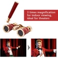 thumbnail image 2 of 1 Opera Glasses Binoculars, 3X25 Theater Glasses Telescope with Foldable Handle, Mini Lightweight Compact Binoculars for Concert Opera Theater Sightseeing Tour(Red), 2 of 5