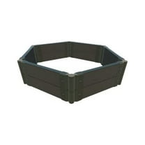 WEATHERED 2" TOOL FREE: 2 x 2 x 11' GARDEN RAISED BED (HEXAGON) JEFFERSON