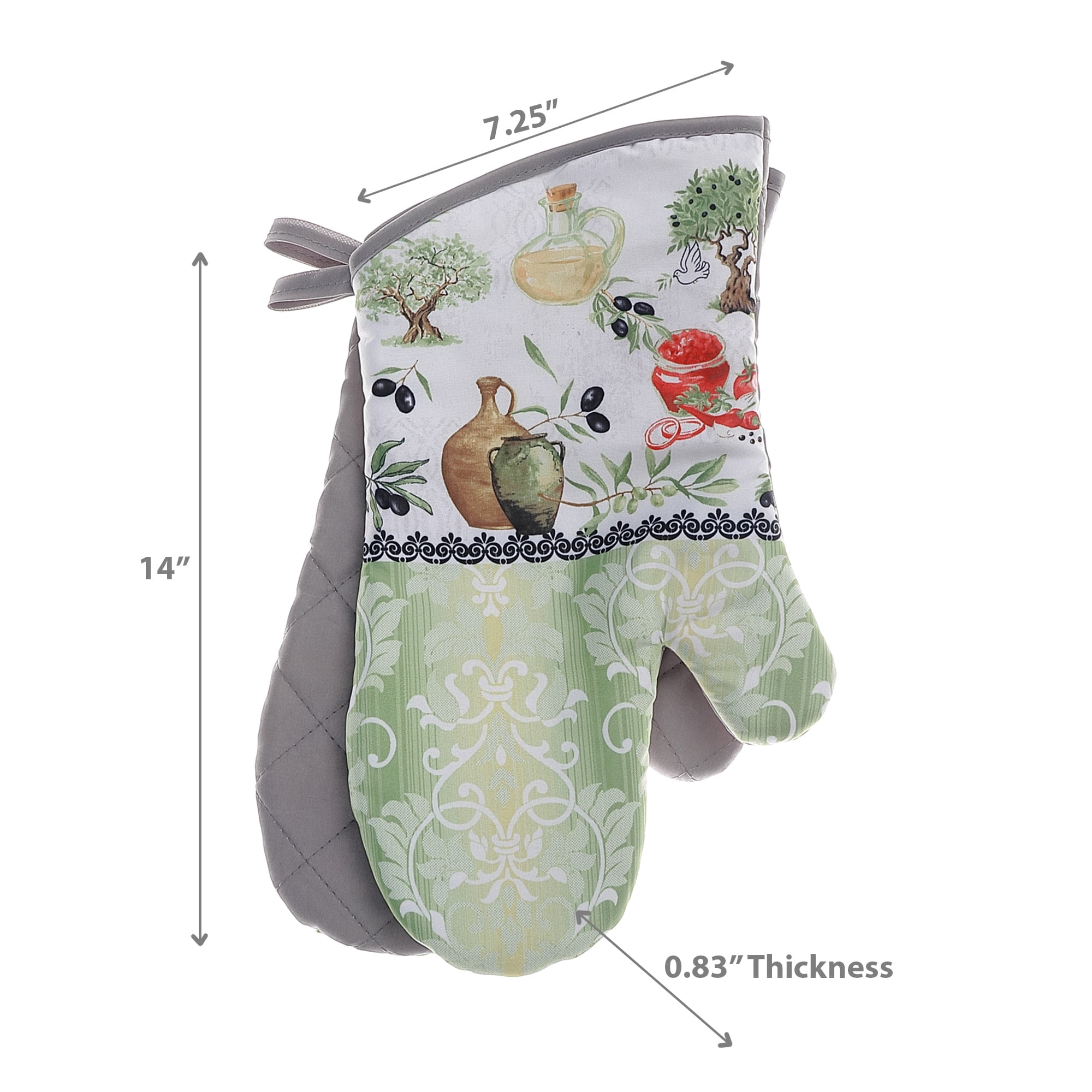 IH Casa Decor Oven Mitts 2PC Olives - Set of 2