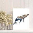 thumbnail image 2 of Whale Ocean Wave Wood Style Canvas Print, Decor for Living Room, Bedroom, Bathroom, Office, Nautical Home, 2 of 8