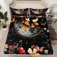 thumbnail image 2 of Feelyou Outer Space Planet Twin Sheet Sets, Jungle Flower Floral Twin Fitted Sheet, Rustic Farmhouse Plant Flat Sheet, Luxury Bedroom Decor, 3-Piece, 2 of 7