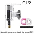 thumbnail image 3 of 1pc Wall Hanging G1/2 Washing Machine Faucet Water Stop Quick Opening Angle Valve Regulating Tap Bathroom Accessories, 3 of 9