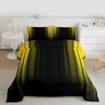 thumbnail image 2 of Feelyou Yellow Stripes Ombre Twin Comforter Sets, Teens Abstract Lines Bedding Set, 2pcs, 2 of 8