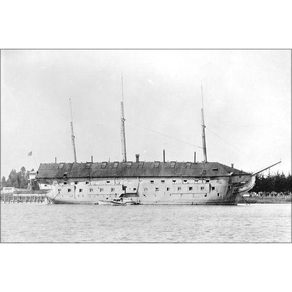 24"x36" Gallery Poster, USS Independence hulk Mare Island 1890s